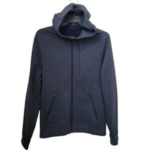 Lululemon City‎ Sweat Zip Hoodie Heathered True Navy Sz Small Travel Performance